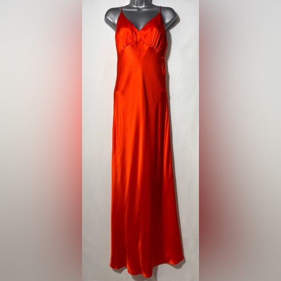 NEW J Crew Collection full-length V-neck slip dress in luster crepe!!! - Picture 4 of 8